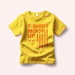 T-Shirt Mockup with wrinkled