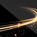 Curve light ánh sáng cong nền trong suốt