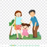 Png hình vẽ gia đình bố mẹ con 06012026