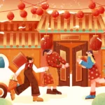 Psd vẽ minh hoạ tết năm mới New Year’s illustration 26012026