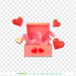 Png hộp quà trái tim heart-shaped gift box 29012026d