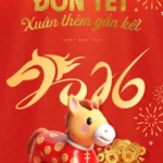 Psd poster năm mới 2026 con ngựa tết 18012026