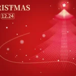 Background psd màu đỏ nền giáng sinh cây thông noel 07012026