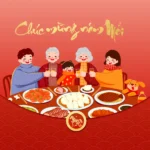 Psd tết năm mới màu đỏ gia đình Red family New Year 24012026b