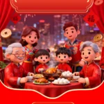 Psd background tết năm mới gia đình family 24012026