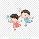 Png hai đứa trẻ two children 10022026
