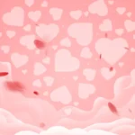 Psd background trái tim màu hồng Pink heart background 9520