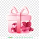 Png hộp quà trái tim valentine Valentine’s Day heart-shaped gift box 25022026