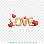 Png chữ love trái tim with the word “love” and a heart. 14022026
