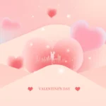 Psd background trái tim màu hồng Pink heart background 9523