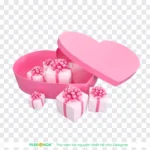 Png hộp quà trái tim valentine Valentine’s Day heart-shaped gift box 14022026 9334