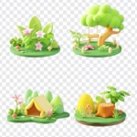 Png ình cây cối mùa xuân 3d image of spring trees 9980