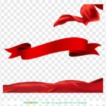 Png Ruy băng dải lụa màu đỏ tươi Bright red silk ribbon 10874