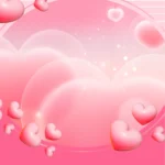 Psd tình yêu Pink Valentine’s Day love màu hồng 9652