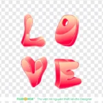 Psd chữ the word “love” for Valentine’s Day 9646