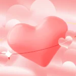 Psd nền màu hồng trái tim Pink heart background 9678