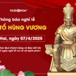 Psd free download banner thông báo giỗ tổ hùng vương vua hùng 10797