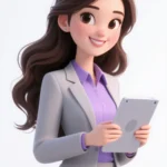 Jpg người phụ nữ hoạt hình 3D mặc vest animated woman wearing a suit 10321