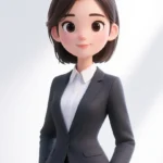 Jpg người phụ nữ hoạt hình 3D mặc vest animated woman wearing a suit 10291