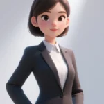 Jpg người phụ nữ hoạt hình 3D mặc vest animated woman wearing a suit 10297