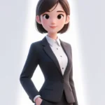 Jpg người phụ nữ hoạt hình 3D mặc vest animated woman wearing a suit 10303