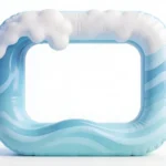 3D phao bơi hình sóng biển wave-shaped inflatable swimming ring 10008