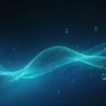 Jpg Nền sóng phát sáng màu xanh đậm Dark blue glowing wave background 10207