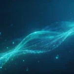 Jpg Nền sóng phát sáng màu xanh đậm Dark blue glowing wave background 10213