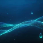 Jpg Nền sóng phát sáng màu xanh đậm Dark blue glowing wave background 10234