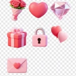 Psd biểu tượng icon valentine 9824