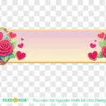 Psd khung banner có trái tím frame with heart 9732
