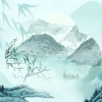 Psd phong cảnh thuỷ mạc phong cách trung quốc Chinese-style landscape painting 10621