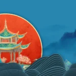 Psd phong cảnh thuỷ mạc phong cách trung quốc Chinese-style landscape painting 10627
