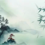 Psd phong cảnh thuỷ mạc phong cách trung quốc Chinese-style landscape painting 10649