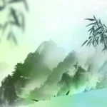 Psd phong cảnh thuỷ mạc phong cách trung quốc Chinese-style landscape painting 10655