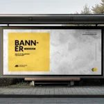 Free Bus Stop Billboard Mockup 10119