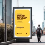 Free Vertical Street Billboard Mockup 10137