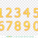 Png bộ chữ số Latin numeral set 14134