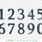 Png bộ chữ số Latin numeral set 14137