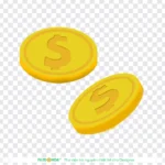Psd tiền xu tiền vàng nền trong suốt coin and gold coin transparent background 13254