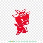 Png hình con dê cắt giấy kiểu trung quốc Chinese-style paper-cut goat 11454