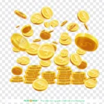 Psd tiền xu tiền vàng nền trong suốt coin and gold coin transparent background 13260