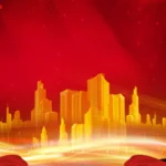 Psd background màu đỏ thành phố red city 12089