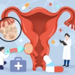Psd bác sĩ y tá hình vẽ minh hoạ khám phụ khoa doctor nurse illustration gynecological examination 12441