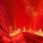 Psd background màu đỏ thành phố red city 12095
