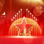 Psd nền màu đỏ ngôi sao sự kiện red background with event star 12552