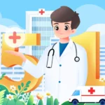 Psd bác sĩ y tá hình vẽ minh hoạ doctor nurse illustration 12453