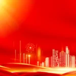 Psd background màu đỏ thành phố red city 12101