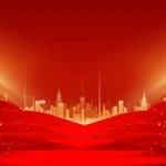 Psd background màu đỏ thành phố red city 12104