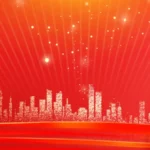 Psd background màu đỏ thành phố red city 12107